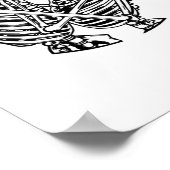 Ewige Liebe Skelette mit Sticker Poster (Ecke)