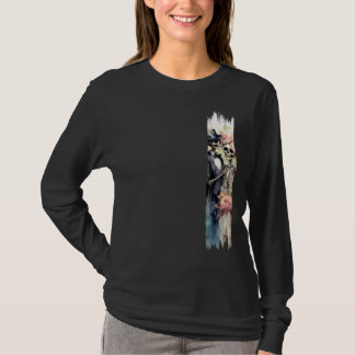 Ewige Liebe Skelette Pinselstrich T-Shirt