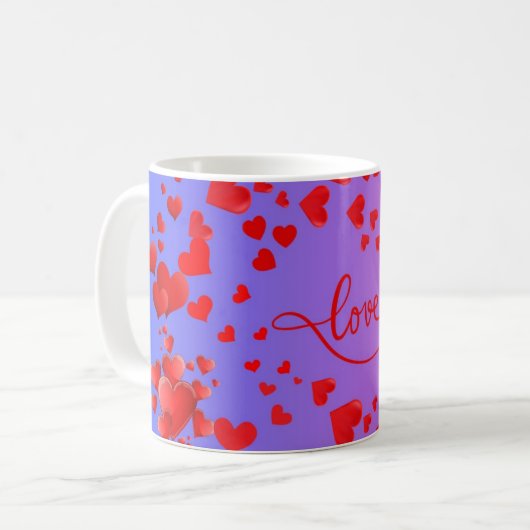 "Ewige Liebe Tasse" ❤️ ☕ 💙 Kaffeetasse (Vorderseite Links)