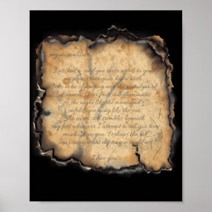 Ewige Liebe: Vintag Inspiriert Romantischer Brief Poster