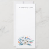 Ewige Liebe Weiße Blume Hochzeit MENU KRAFT Einladung (Rückseite)