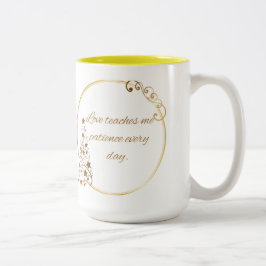 Ewige Liebestasse Zweifarbige Tasse