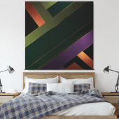 Ewige Linienreflexionen Leinwanddruck (Insitu (Schlafzimmer))