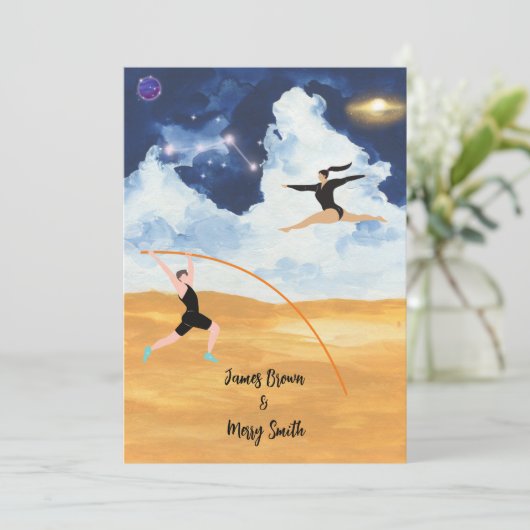 Ewige Lücke in der Liebe: Eine Hochzeit am Strand Einladung (Stehend Vorderseite)