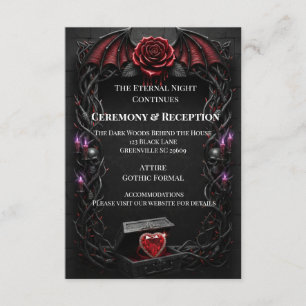 Ewige Nacht Gothic Vampir Hochzeit Dark Romance Begleitkarte