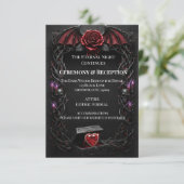 Ewige Nacht Gothic Vampir Hochzeit Dark Romance Begleitkarte (Stehend Vorderseite)