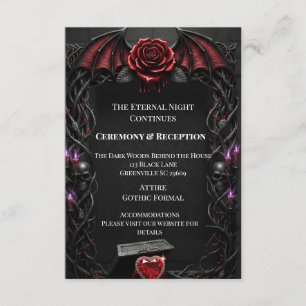 Ewige Nacht Gothic Vampir Hochzeit Dark Romance Begleitkarte