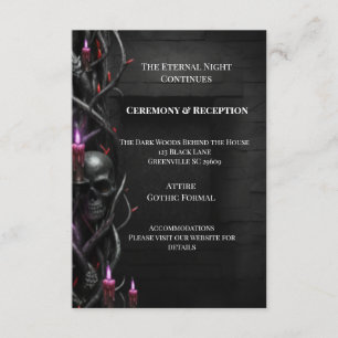 Ewige Nacht Gothic Vampir Hochzeit Dark Romance Begleitkarte