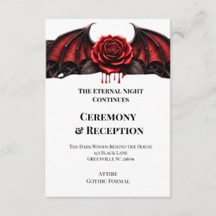 Ewige Nacht Gothic Vampir Hochzeit Dark Romance Begleitkarte