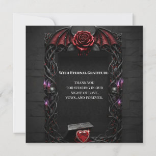 Ewige Nacht Gothic Vampir-Hochzeit Dark Romance Dankeskarte