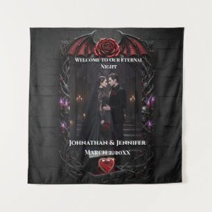 Ewige Nacht Gothic Vampir Hochzeit Dark Romance Wandteppich