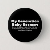 Ewige Nostalgie: Boomers Retro-Zitat Button (Vorderseite)
