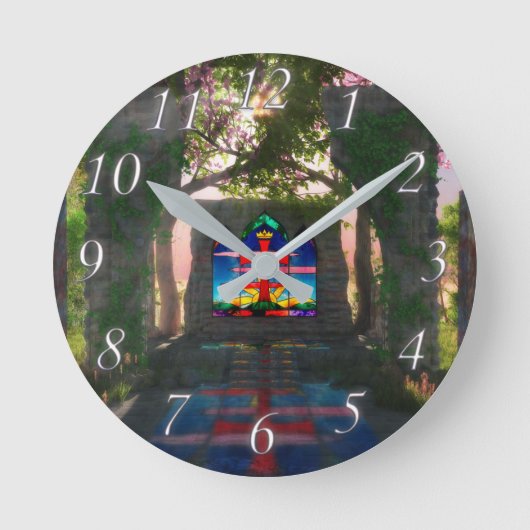 Ewige Osteruhren Runde Wanduhr (Vorderseite)