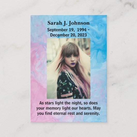 Ewige Personalisierte Sympathiekarte Telefonnummerkarte (Vorderseite)