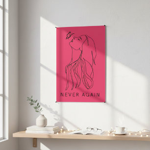 Ewige Reflexion: Schmetterling und Kunst der weibl Poster