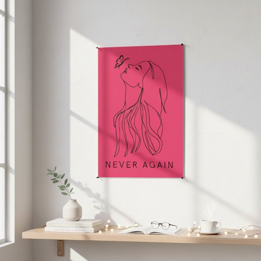 Ewige Reflexion: Schmetterling und Kunst der weibl Poster