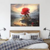 Ewige Rose Leinwanddruck (Insitu (Schlafzimmer))