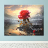 Ewige Rose Leinwanddruck (Insitu (Holzboden))