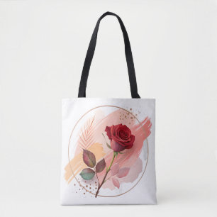 Ewige Röte: Eine moderne Rose in abstrakter Harmon Tasche