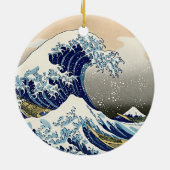 Ewige Ruhe: Die große Welle Ukiyo-e Keramik Ornament (Hinten)