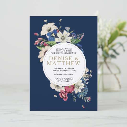 Ewige Sammlung in Polar Night Blue Einladung (Stehend Vorderseite)