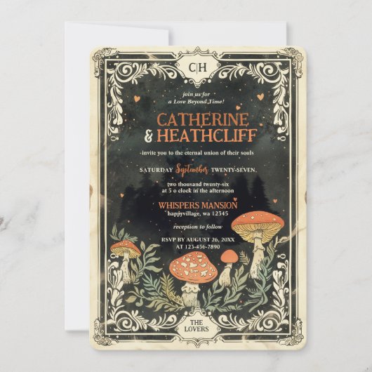 Ewige Seelen 2 | Einladung von Tarot Hochzeit (Vorderseite)