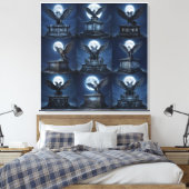 Ewige Silbergravuren Leinwanddruck (Insitu (Schlafzimmer))