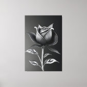 Ewige Silberrose Leinwanddruck (Vorderseite)