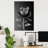 Ewige Silberrose Poster (Heimbüro)