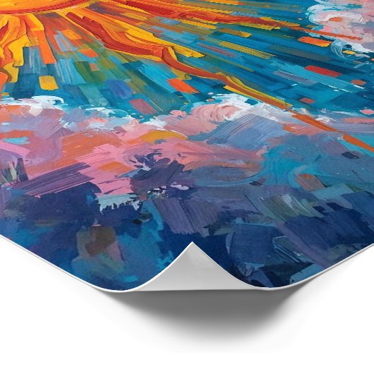 Ewige Sonnenlandschaft Poster (Ecke)