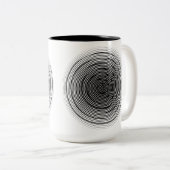 Ewige spirale Heilige Geometrie Zweifarbige Tasse (VorderseiteRechts)