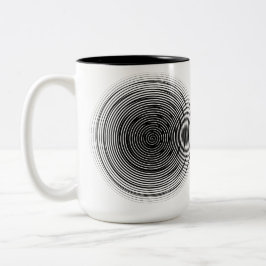 Ewige spirale Heilige Geometrie Zweifarbige Tasse