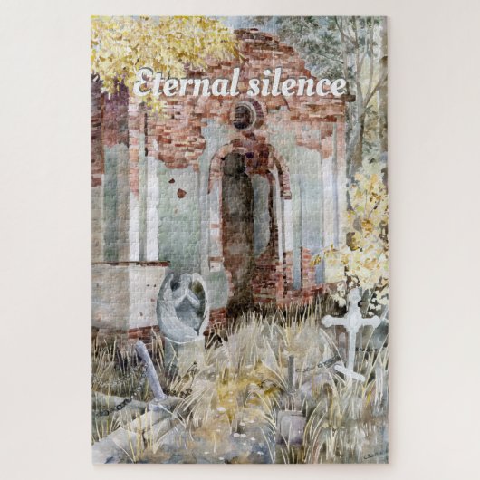 Ewige Stille im Friedhof Puzzle (Vertikal)
