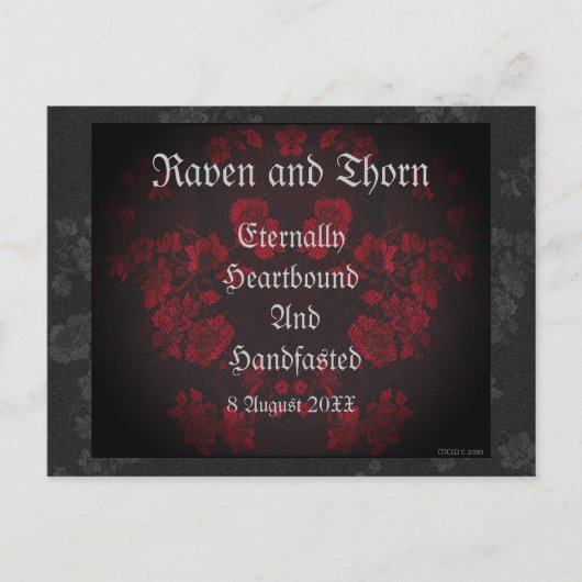 Ewige Verpflegung/Hochzeitssuite Einladungspostkarte (Vorderseite)