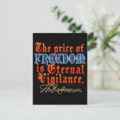 Ewige Vigilance Postkarte (Stehend Vorderseite)