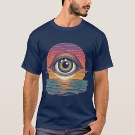 Ewige Vision: Surrealer Ozean Sonnenuntergang T-Shirt
