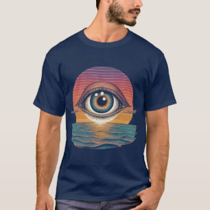 Ewige Vision: Surrealer Ozean Sonnenuntergang T-Shirt
