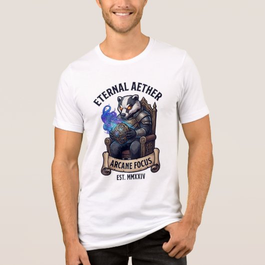 Ewiger Äther Arkaner Fokus Dachs Tri-Blend Shirt (Vorderseite)