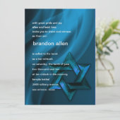 Ewiger Flammenstern von David in Blue Einladung (Stehend Vorderseite)