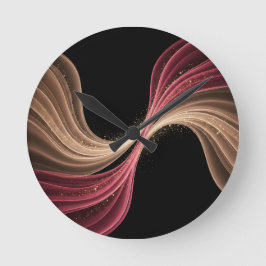 Ewiger Fluss der Liebe — Abstrakte romantische Kun Runde Wanduhr