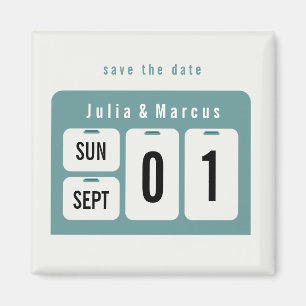Ewiger Kalender Save the Date Hochzeitsmagnet Magnet