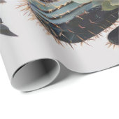 Ewiger Krieger, amerikanischer Totem-Schädel Geschenkpapier (Rolleneckpunkt)