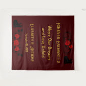 Ewiger romanischer Hochzeitstag Wandteppich (Vorderseite (Horizontal))