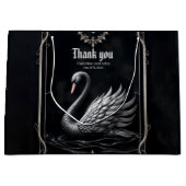 Ewiger Schwan der Liebe, für immer beginnt hier. Große Geschenktüte (Vorderseite)