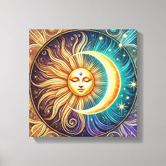 Ewiger Tanz von Sonne und Mond Leinwanddruck