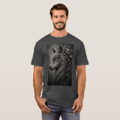Ewiger Wolf | Abstrakter 3D-Mikro-Mosaik-Wolf T-Shirt (Vorne ganz)