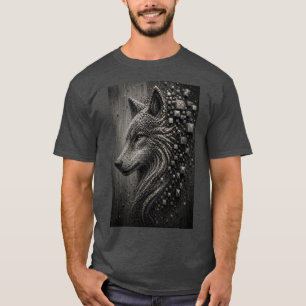 Ewiger Wolf Abstrakter 3D-Mikro-Mosaik-Wolf T-Shirt