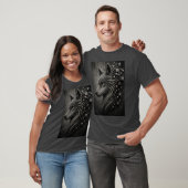 Ewiger Wolf | Abstrakter 3D-Mikro-Mosaik-Wolf T-Shirt (Unisex)