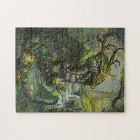 Ewiges Frühlings-Drache-Puzzlespiel Puzzle (Horizontal)