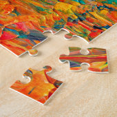 EWIGES GEZEITEN 2 Orangen-Türkis-blaues Schwarzes Puzzle (Seite)